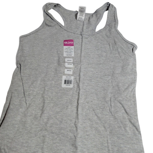 Gildan Ladies Racerback Tank – Small – Sport Gray - 90% Cotton 10% Polyester