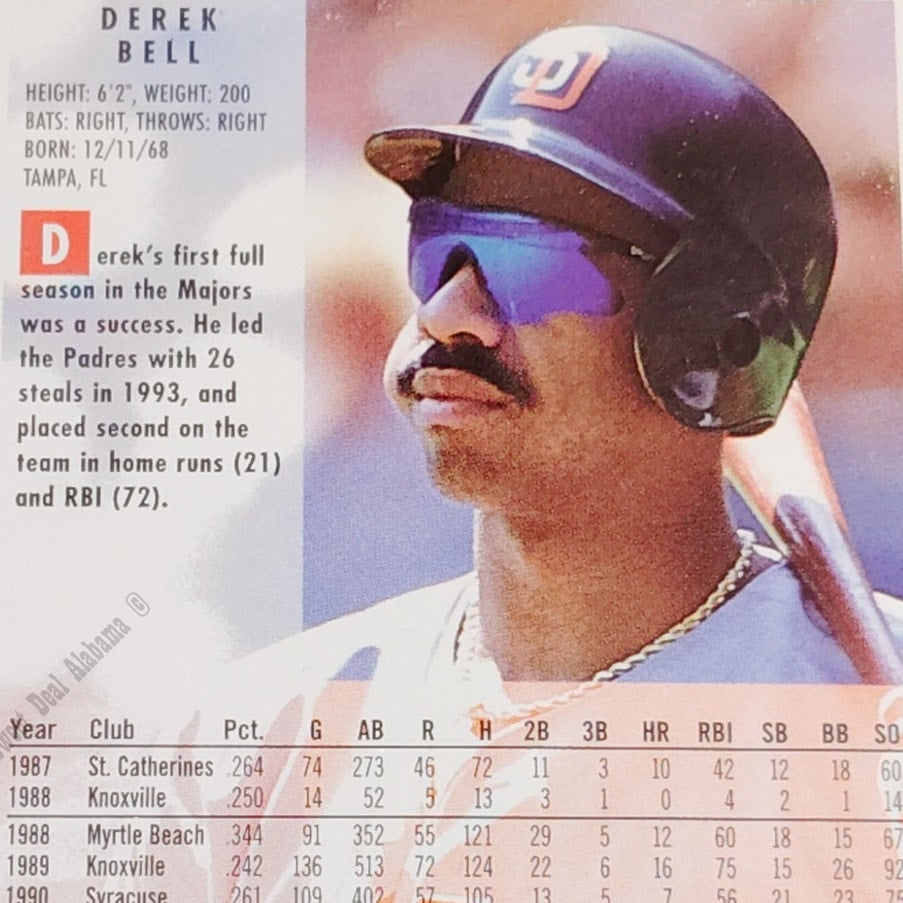 Derek Bell, San Diego Padres, #655, 1994 Fleer Baseball Collector's Card