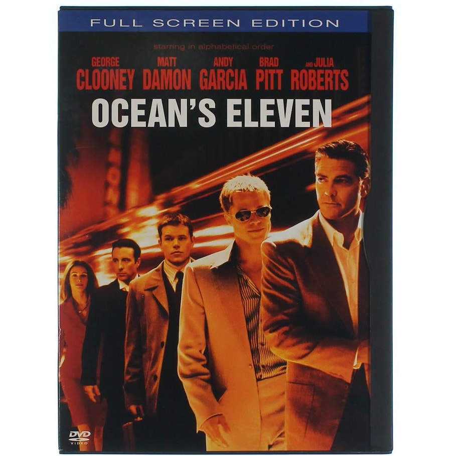 Ocean’s Eleven DVD 2001 Full Screen Edition – George Clooney, Brad Pitt