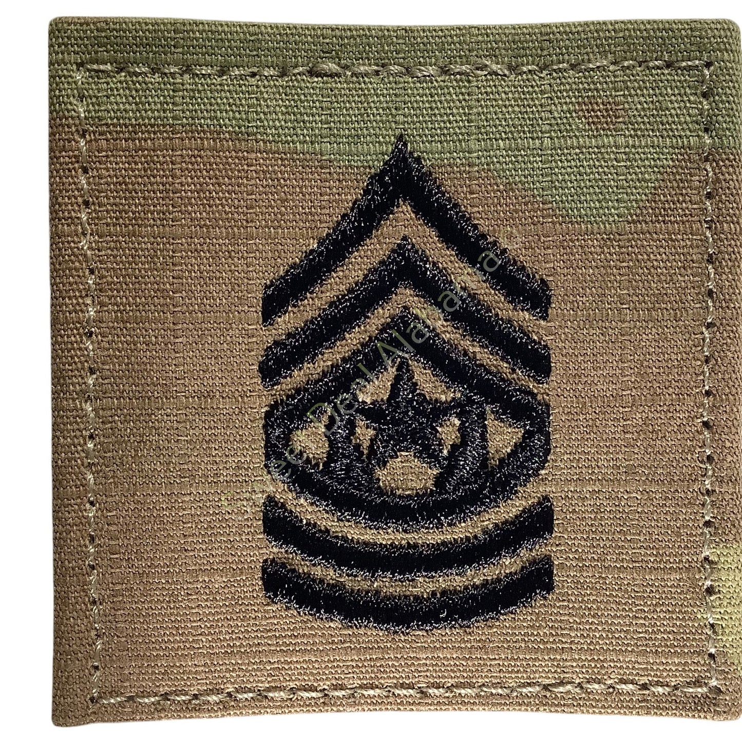 U.S. Army Sergeant Major OCP Rank Uniform Insignia, Multi-Camo, 2x2 Hook-n-Loop