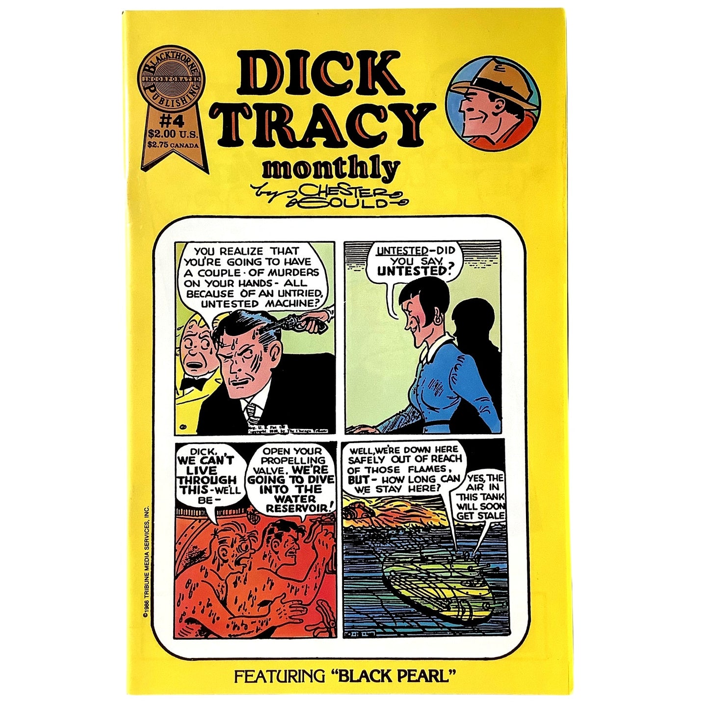 Dick Tracy Monthly #4, 1940 Reprints, Aug 1986, Blackthorne Comics, NM 9.4