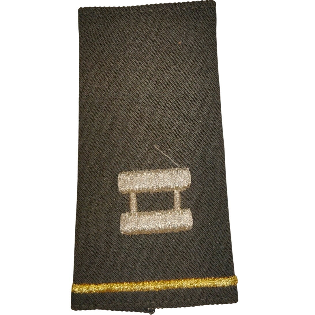 Vintage US Army Captain O‑3 Shoulder Mark Epaulet Male 4‑1/4" × 2‑1/4" Single