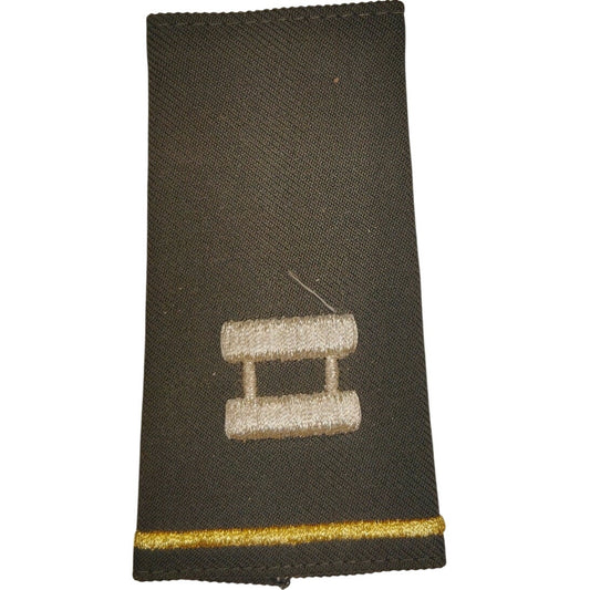 Vintage US Army Captain O‑3 Shoulder Mark Epaulet Male 4‑1/4" × 2‑1/4" Single