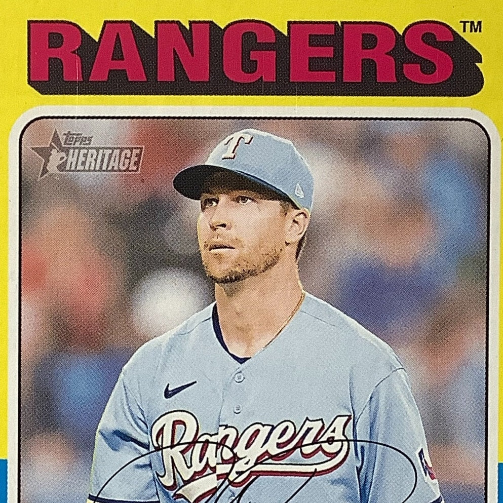 2024 Topps Heritage - Jacob DeGrom, Texas Rangers P, Card #355, NM+