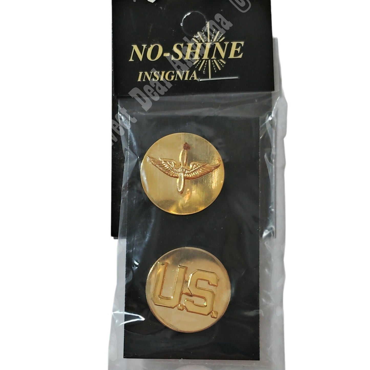 Army Enlisted Aviation and U.S. Collar Discs Devices Pins Set, 1"D