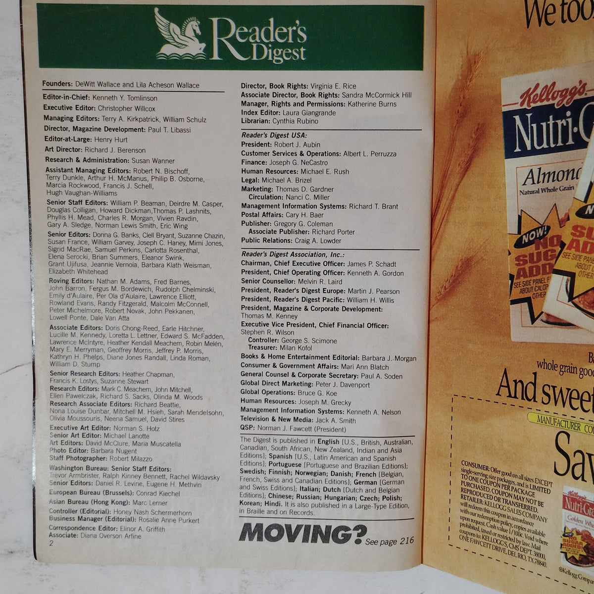 Reader's Digest Magazine March 1996 Voyage to the Last Frontier Back Issue