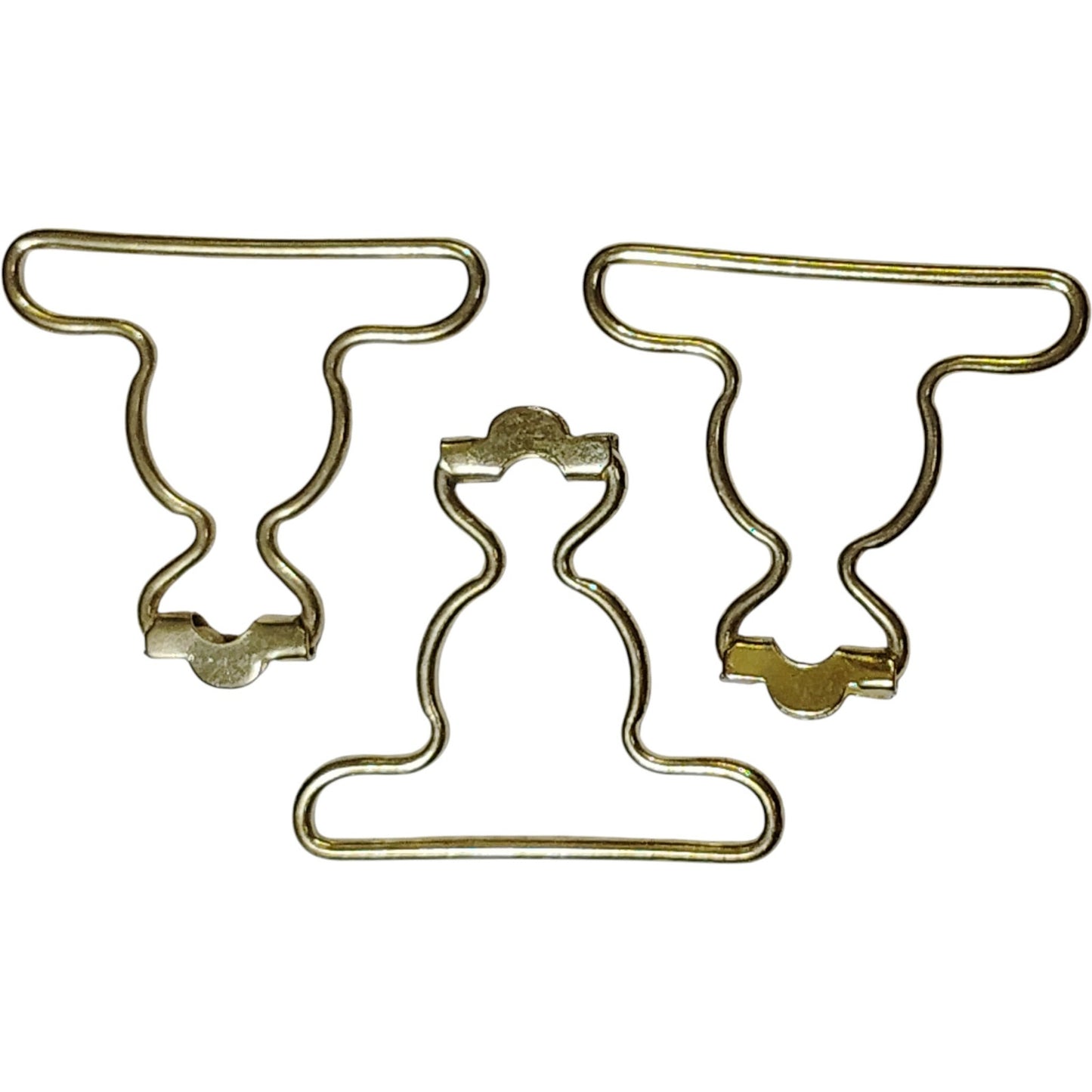 Lot of 4 – Brass Suspender Loops – 1-7/8"W × 1-3/4"H – Fits 1-3/4" Webbing