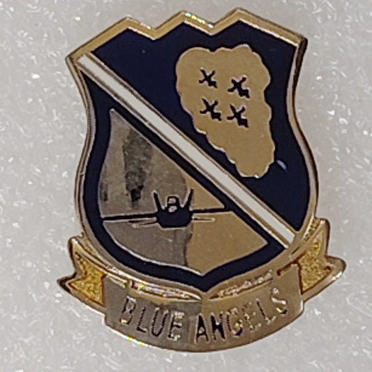 U.S. Navy Blue Angels Crest Novelty Hat/Lapel/Brooch Pin, Enamel Metal