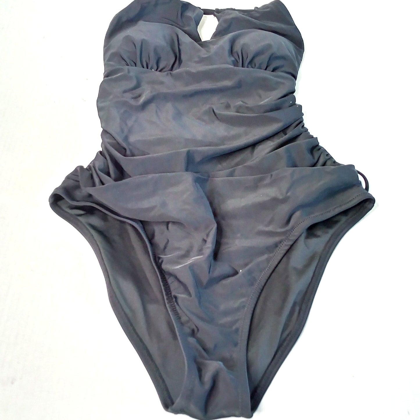 Cupshe Black Cutout One Piece Swimsuit High Neck Tummy Control Women’s Medium