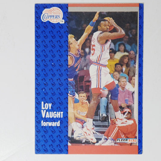 1991–92 Fleer Loy Vaught #299 – Los Angeles Clippers – Forward – NBA Card