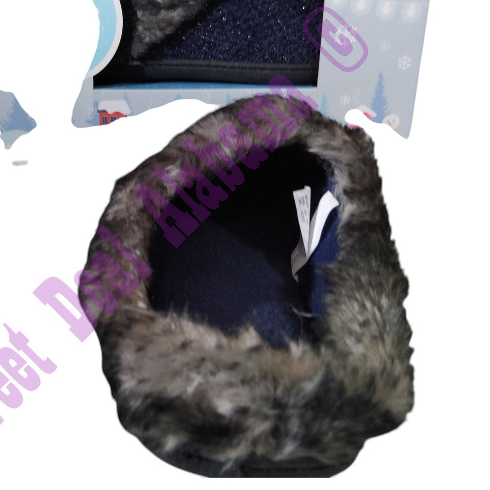 Totes Women's Cozy Memory Foam Slippers, Size XL (9-10) , Navy Blue #35109