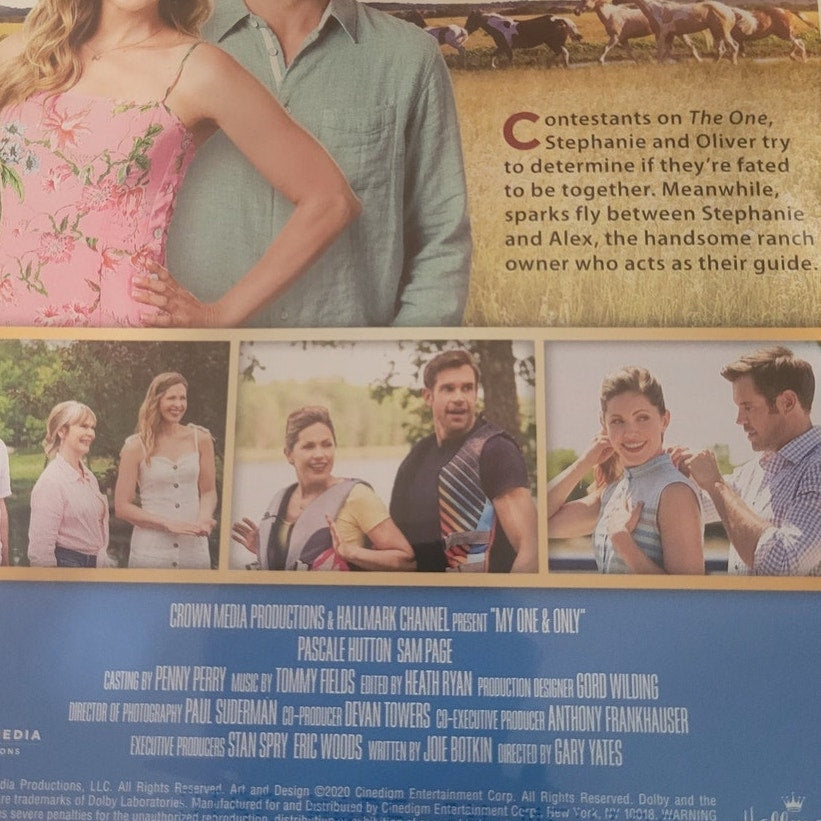 My One & Only DVD 2019 Hallmark Romance Comedy Family Christian Love Story