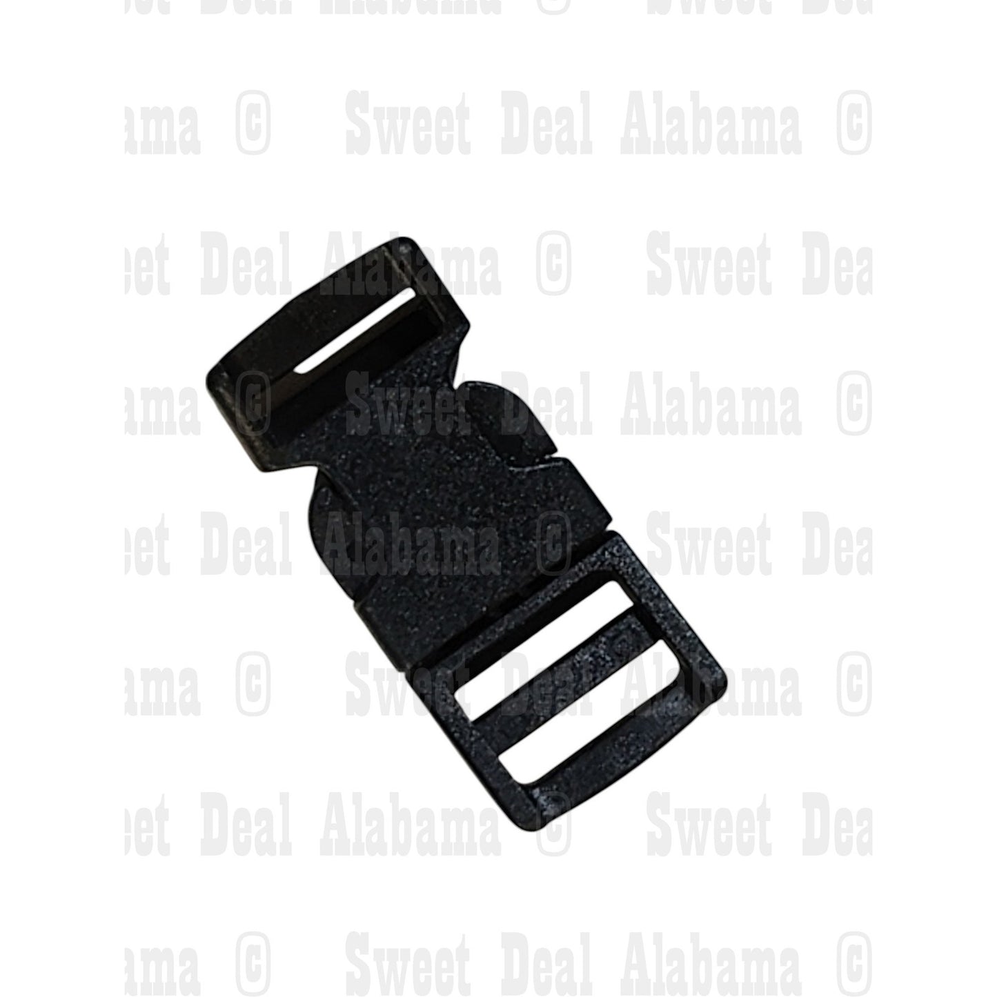3/4" Domed Buckle Blk Plastic Replacement Clip, Military Webbing Strap Hardware