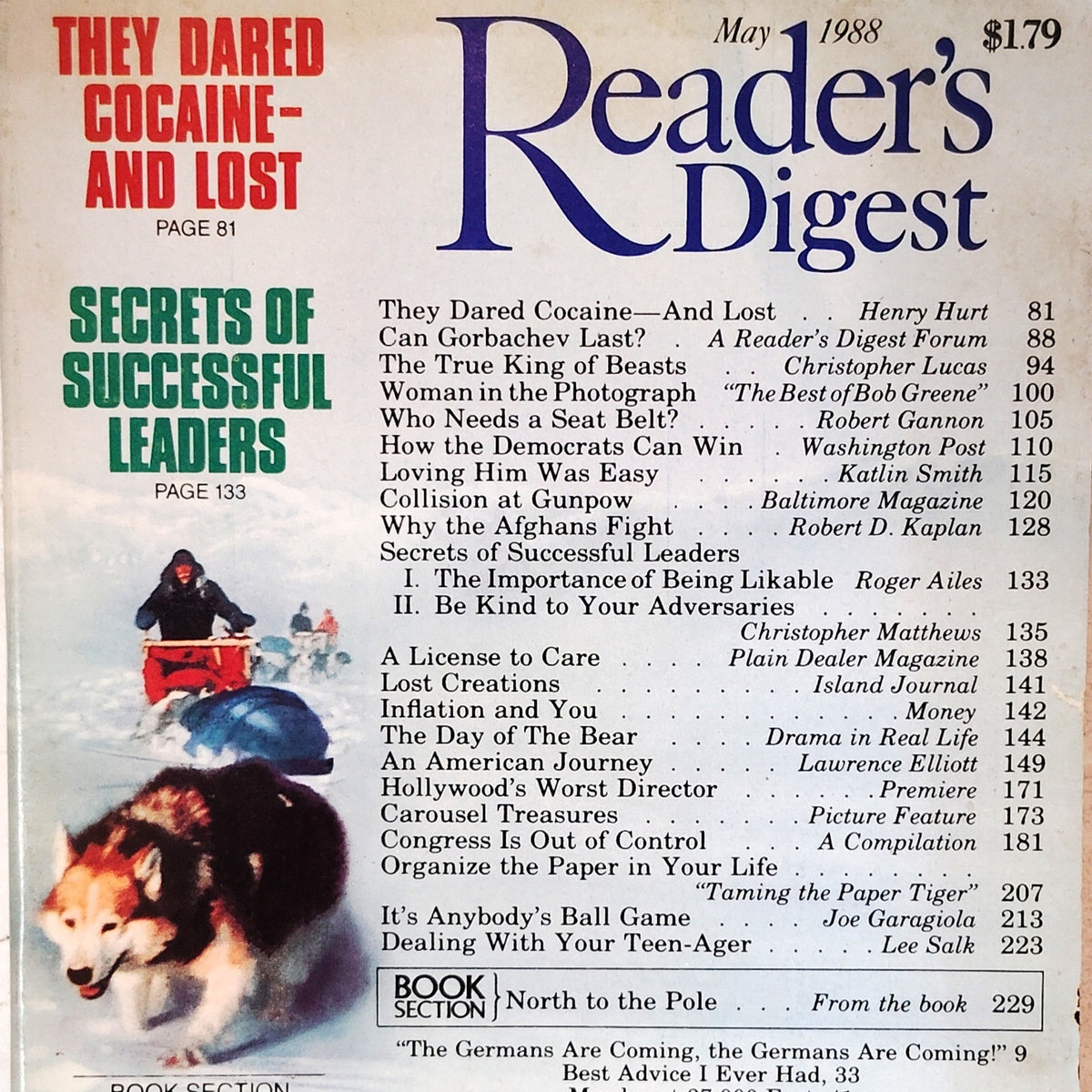 Reader's Digest May 1988 Vintage Magazine - Gorbachev Cold War Issue