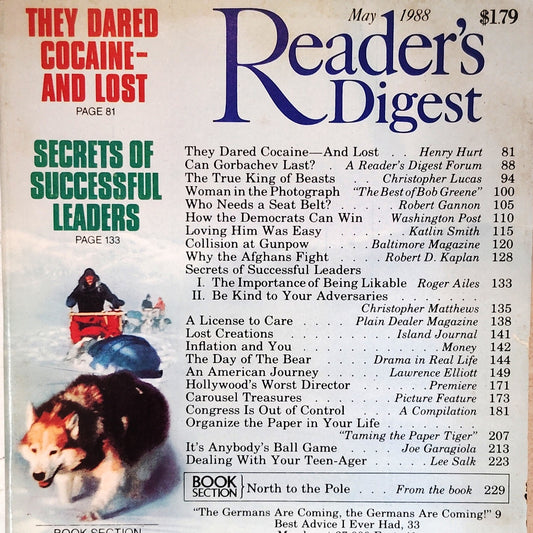 Reader's Digest May 1988 Vintage Magazine - Gorbachev Cold War Issue
