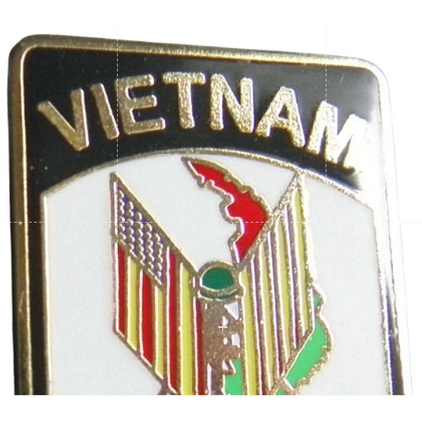 Vietnam Veteran Flags Novelty Biker Jacket Hat Lapel Pin 1" × 3/4"