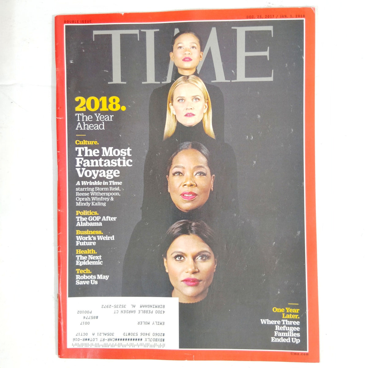TIME Magazine Dec 25 2017 Jan 1 2018 Year Ahead Double Issue Wrinkle in Time