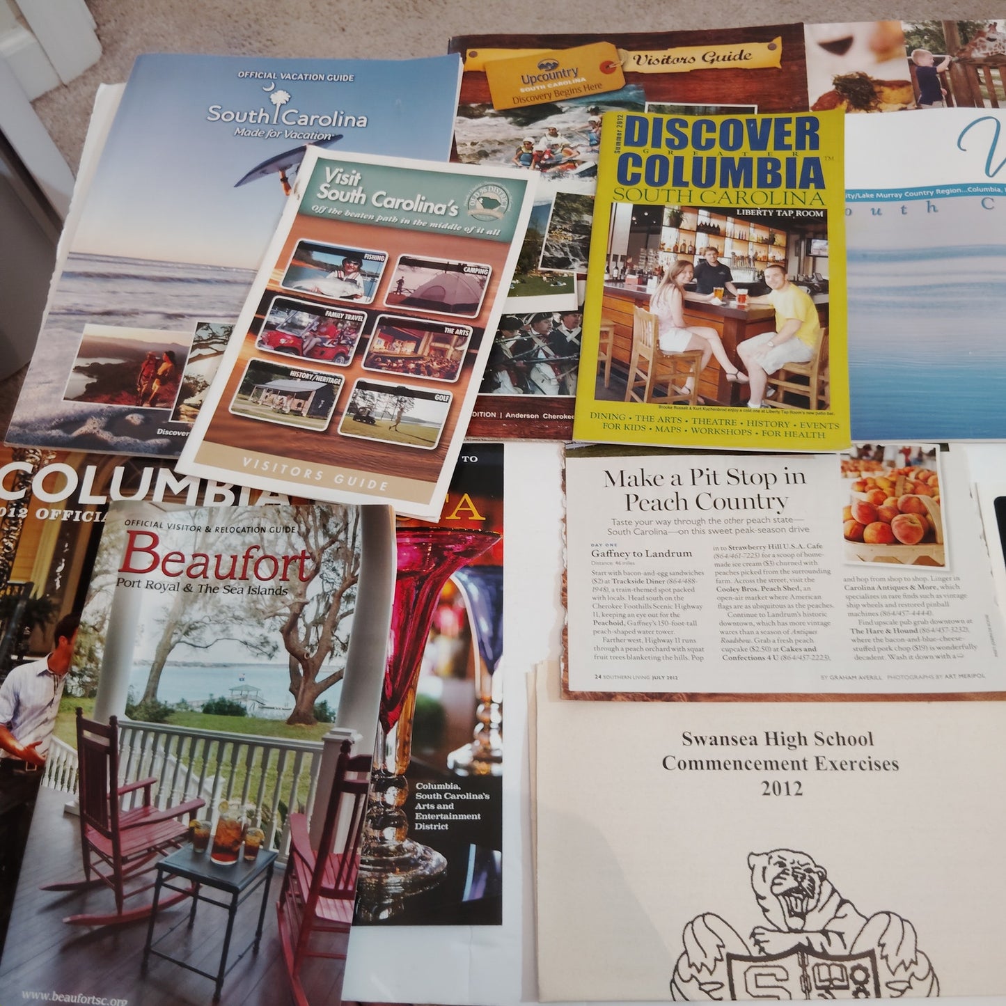 2012 South Carolina Travel Ephemera Lot -Vintage Vacation Memorabilia Collection