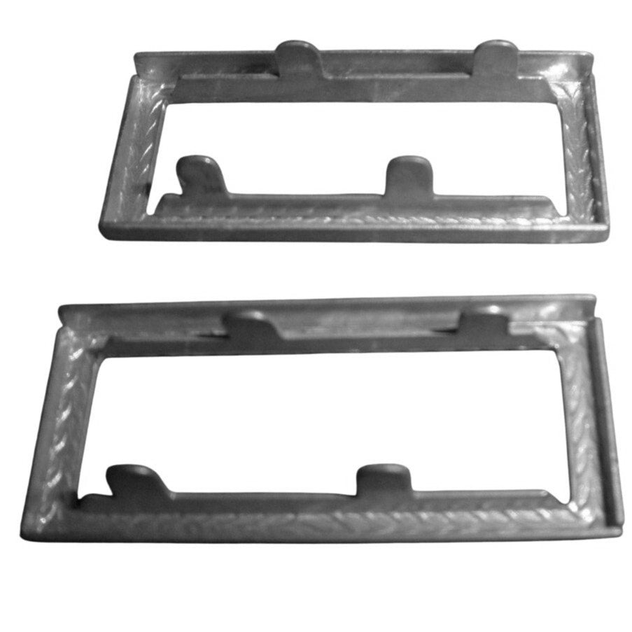 2 Metal Ribbon Bar Frames  Large, Silver Finish 1-3/8”W x 9/16”H - U.S. Army