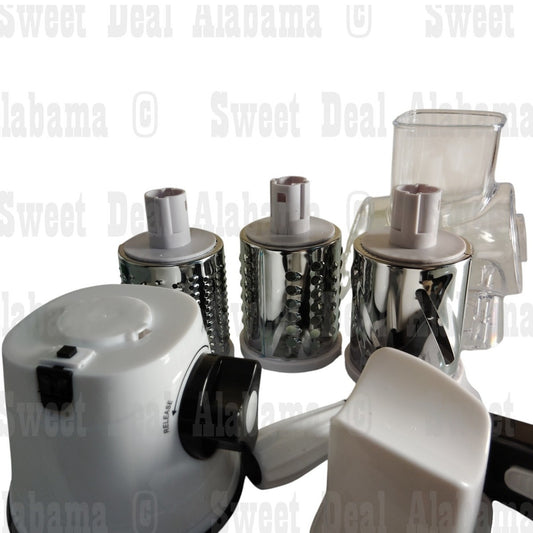 Manual Rotary Cheese Grater, Speed Round Tumbling Box Shredder, Vegetable Slicer