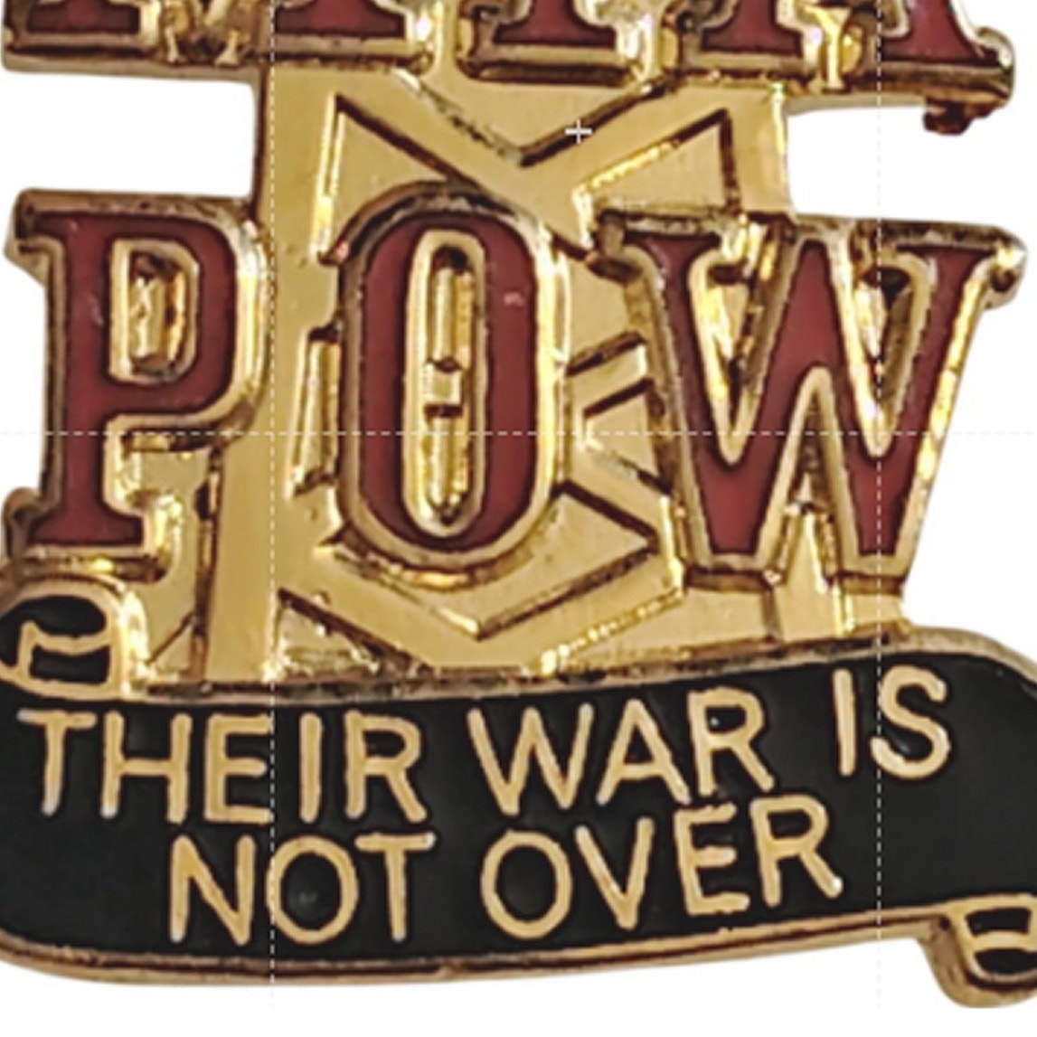 POW/MIA Their War Is Not Over Guard Tower Novelty Hat Lapel Pin, 1‑1/8"H × 3/4"W