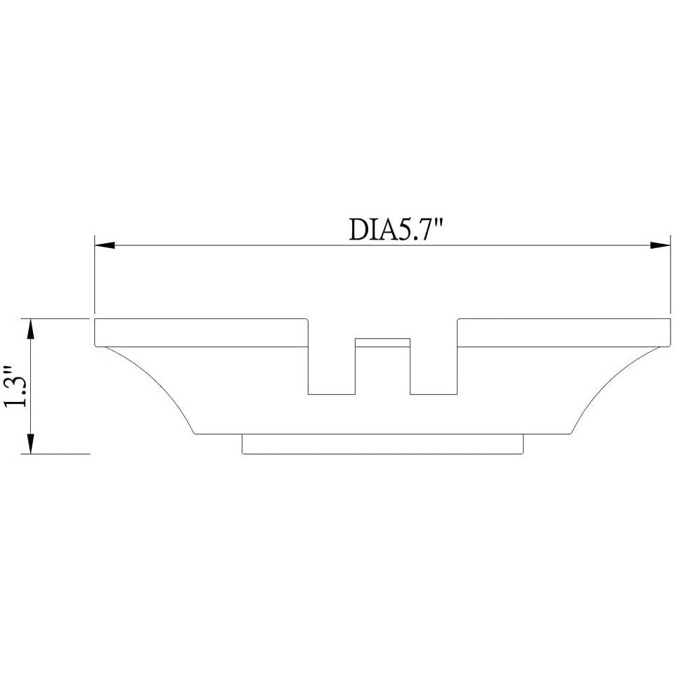 2400-Watt Linear Track Floating Power Feed, 5.71" Canopy, EC/H Series Compatible