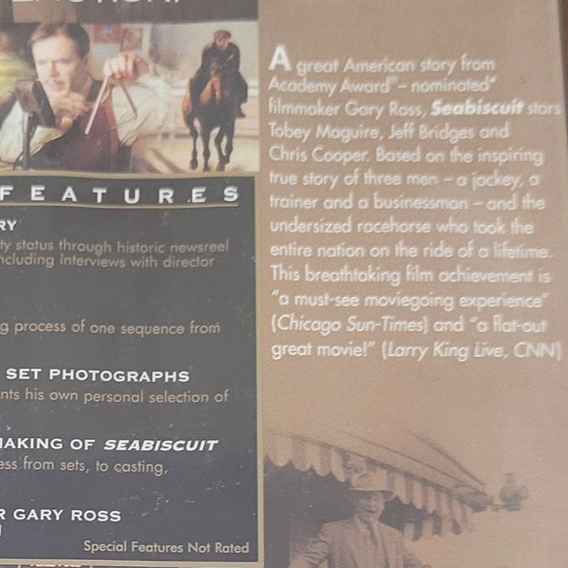 Seabiscuit DVD 2003 Full Screen – Inspirational Sports Drama, Tobey Maguire