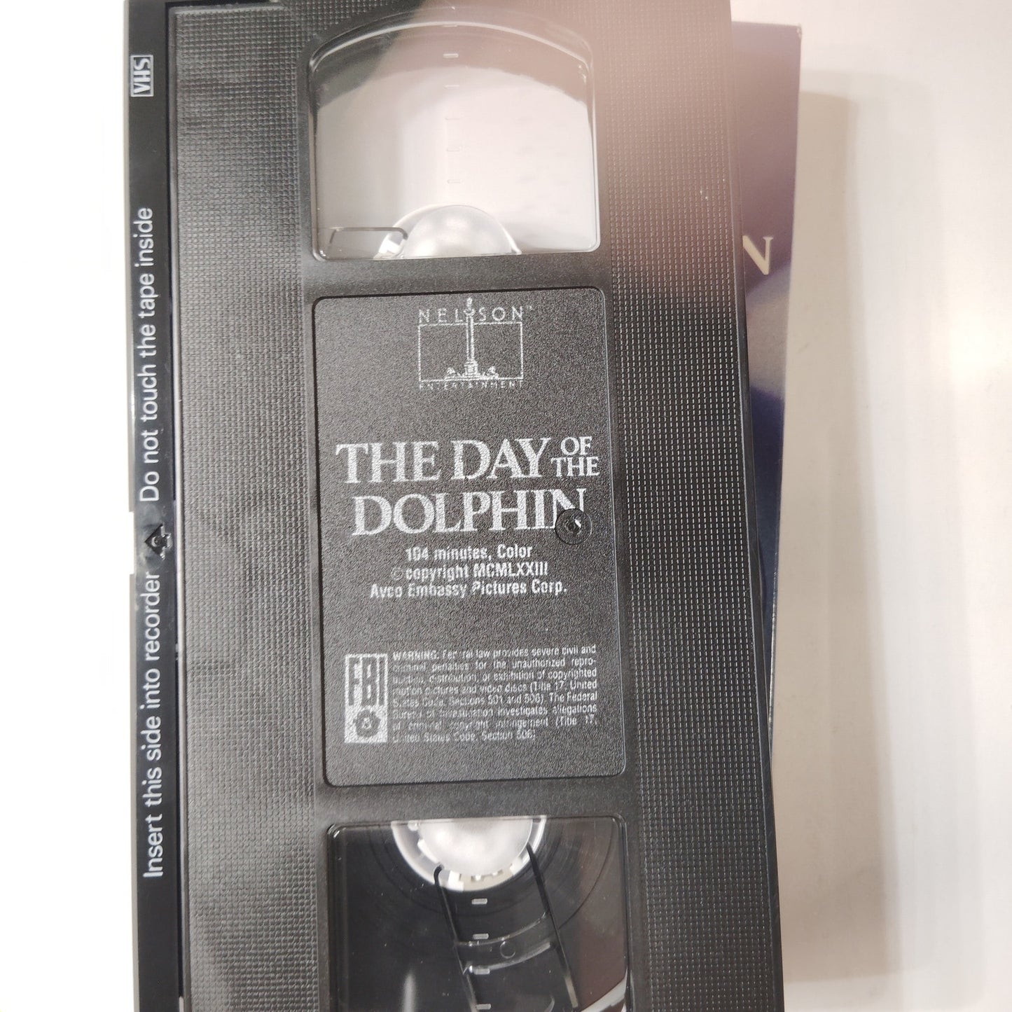 The Day of the Dolphin VHS 1986 Nelson Entertainment George C. Scott