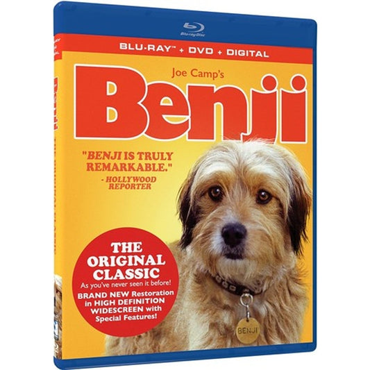 Benji Blu-ray DVD Digital Copy Joe Camp Classic Family Dog 1974 Restored Edition