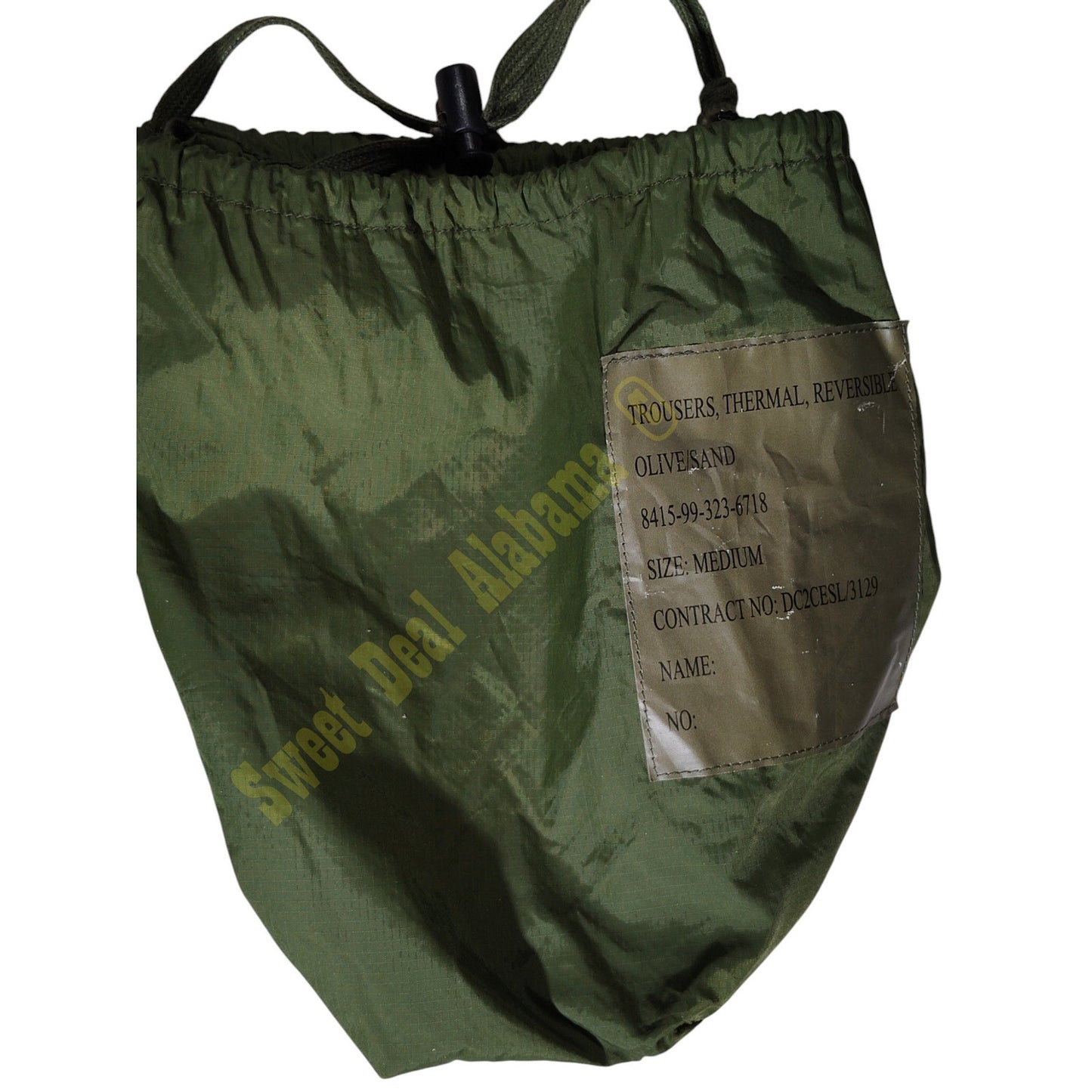 British Military - Bag Used For Thermal Trousers, 8" x 6" x 3.25" (Bag Only) ODG