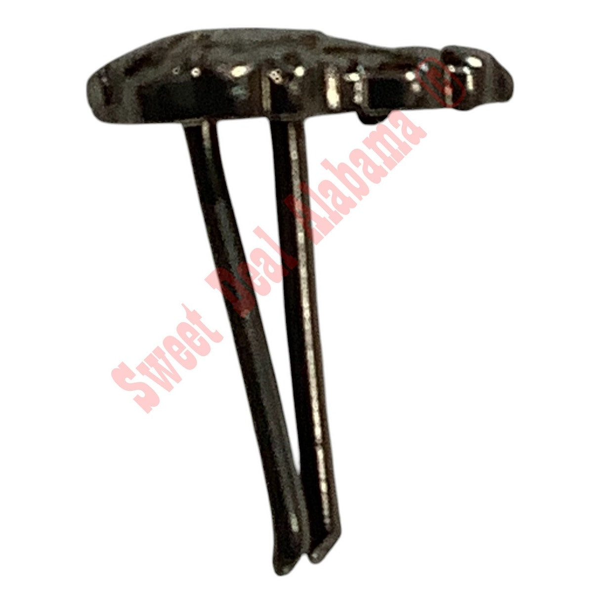 Ribbon Attachment Device: Silver Oak Leaf Single - 5/16"H x 1/16"W