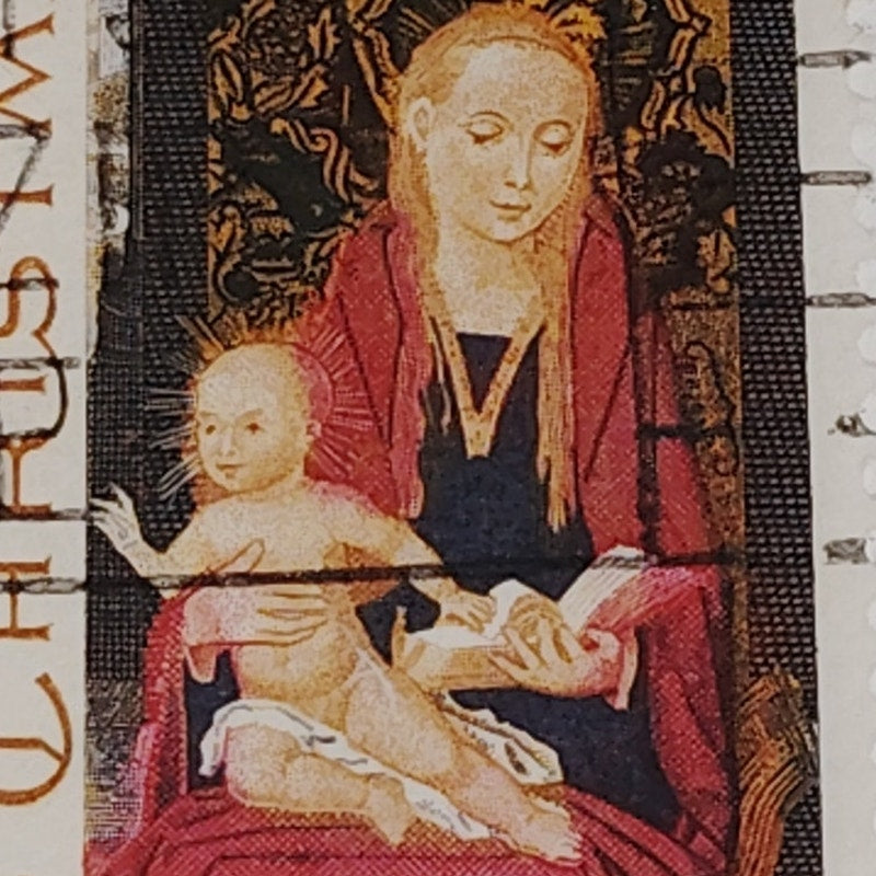1967 Scott #1336  5¢ Madonna and Child / Hans Memling Christmas Stamp – Canceled
