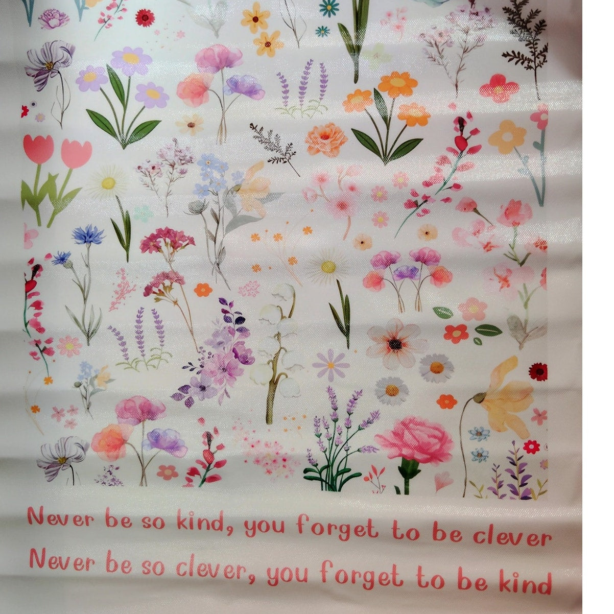 Never Be So Kind Canvas Print Poster – 16x24" Unframed, Floral Quote Wall Art, Pink Aesthetic