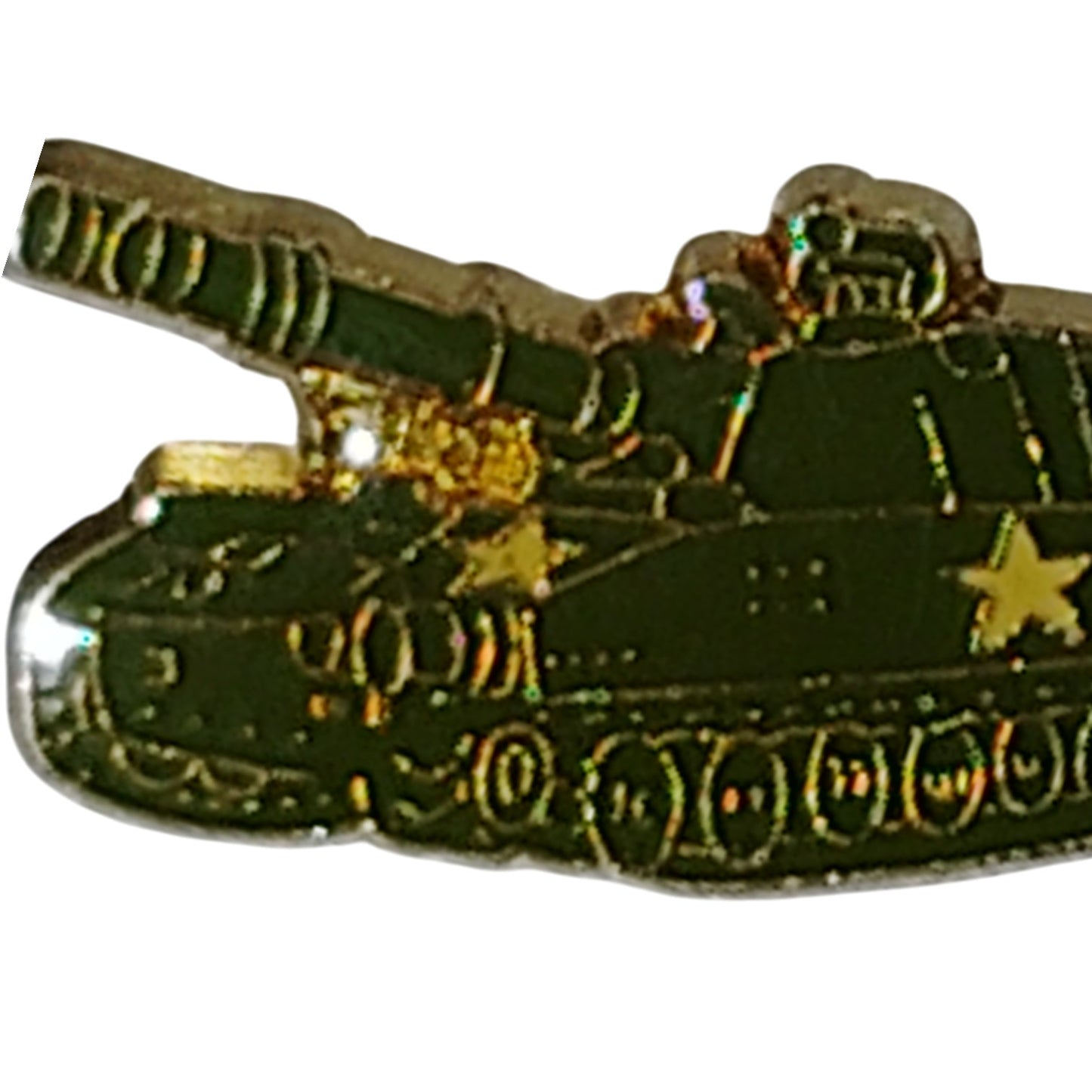 155mm Gun Tank Hat Lapel Brooch Pin - Armored Artillery Design - 1-1/8" x 5/8"