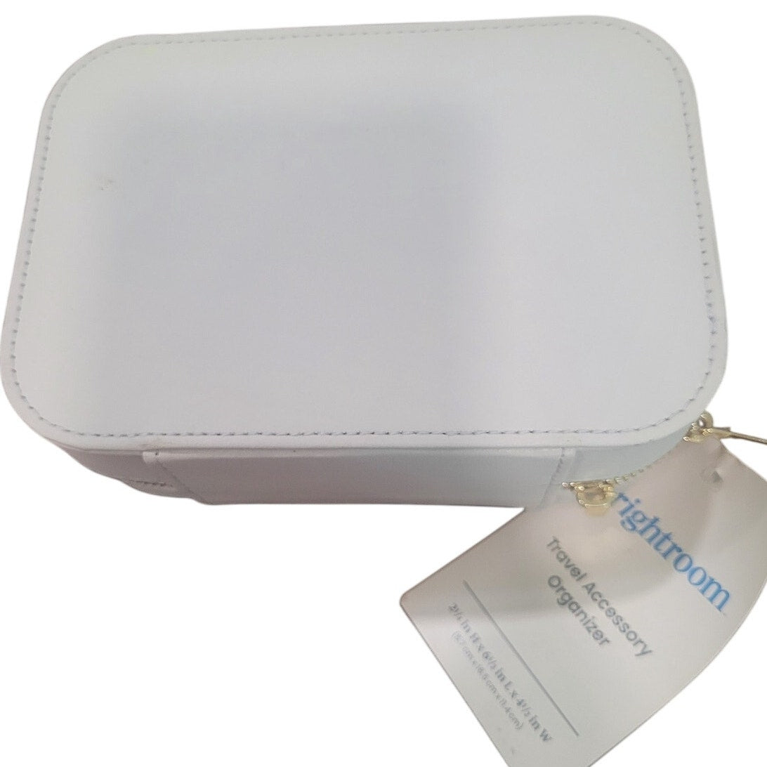 Brightroom Large Travel Accessory Organizer – Taupe Faux Leather – Jewelry Case