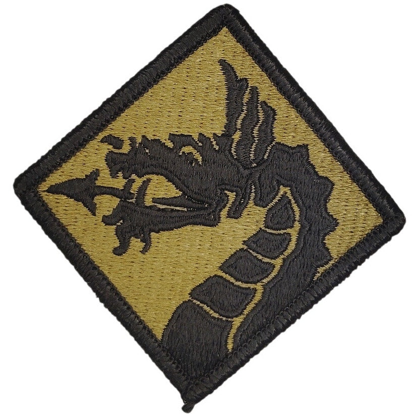 US Army 18th Airborne Corps Subdued Sky Dragon Patch OCP Hook Back 3‑1/4"