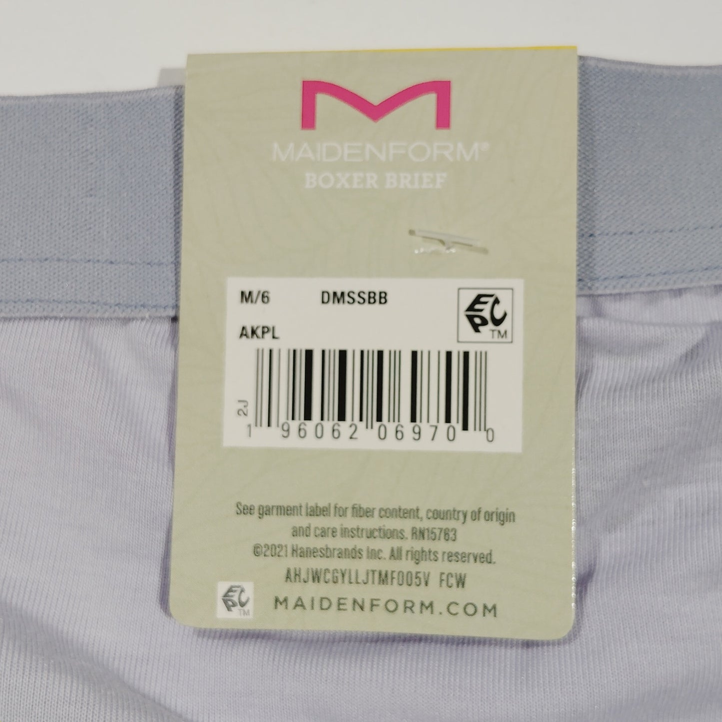 Maidenform Naturally Soft Boxer Brief – Urban Lilac/Silver Blue – Size 6/M