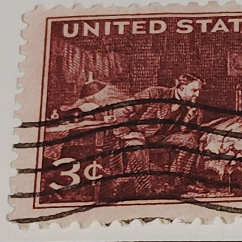 1947 3¢ The Doctor Stamp – Scott 949 – AMA Centennial – Fildes Painting