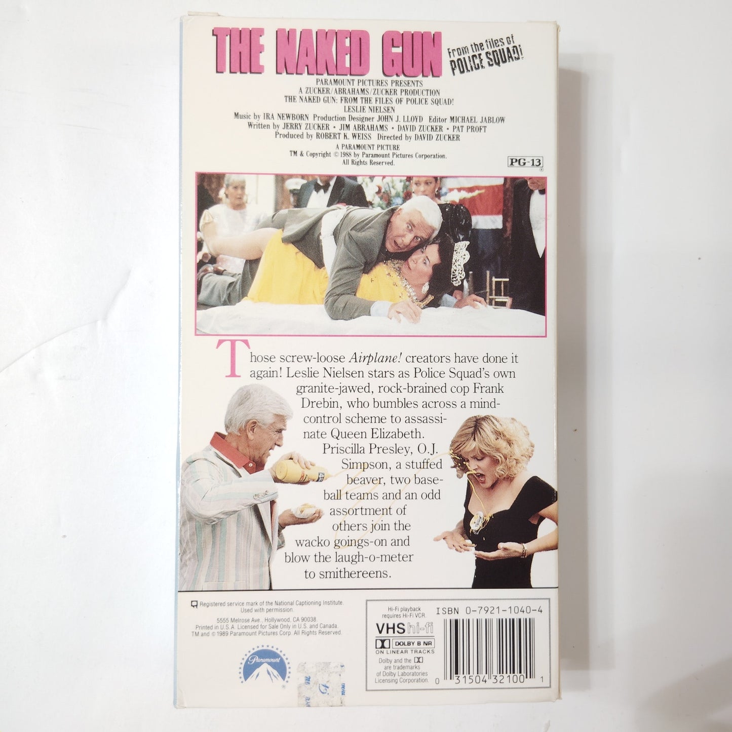 The Naked Gun VHS 1989 Leslie Nielsen Comedy