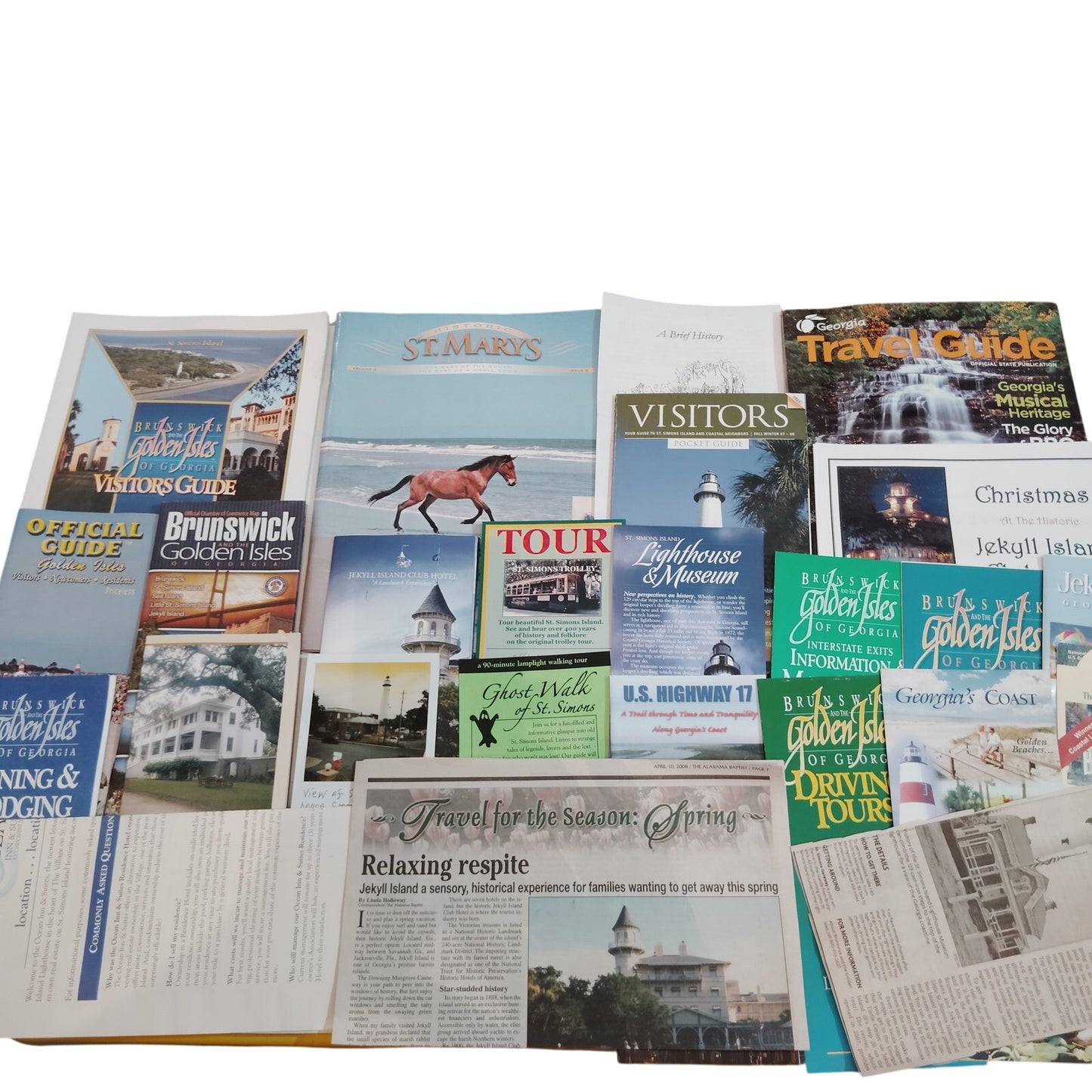 Vintage 2007 Georgia Golden Isles Ephemera Lot - St. Simons, Jekyll, St. Marys