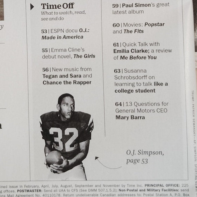 Time Magazine June 13 2016 How to Stay Married, O.J. Simpson, Paul Simon
