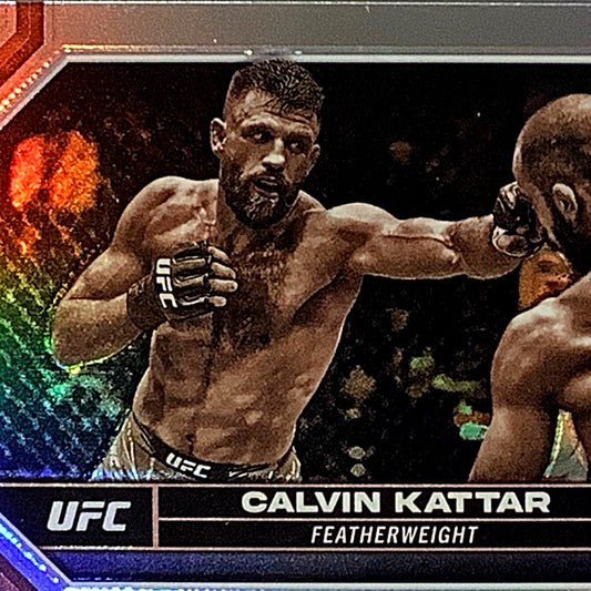 Calvin Kattar, Featherweight, UFC Refractor Card 37, 2024 Topps Chrome UFC, NM+