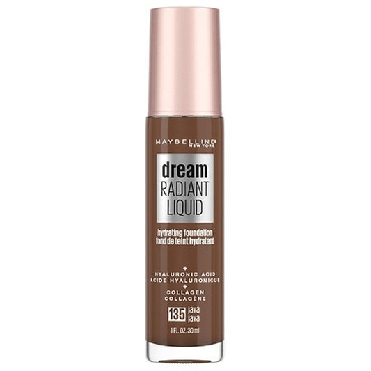 Maybelline Dream Radiant Liquid Foundation, 135 Java, Hydrating M Coverage 30 ml