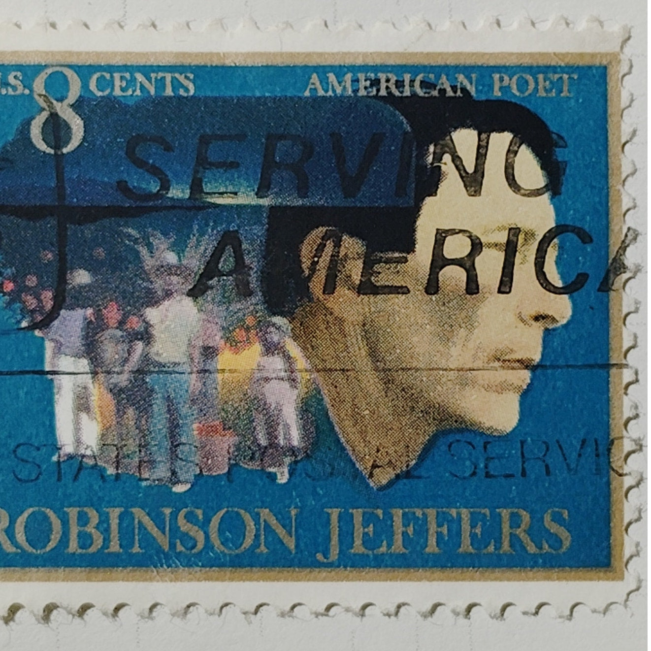 1973 US Postage Stamp Scott #1485 8c Robinson Jeffers American Poet Used