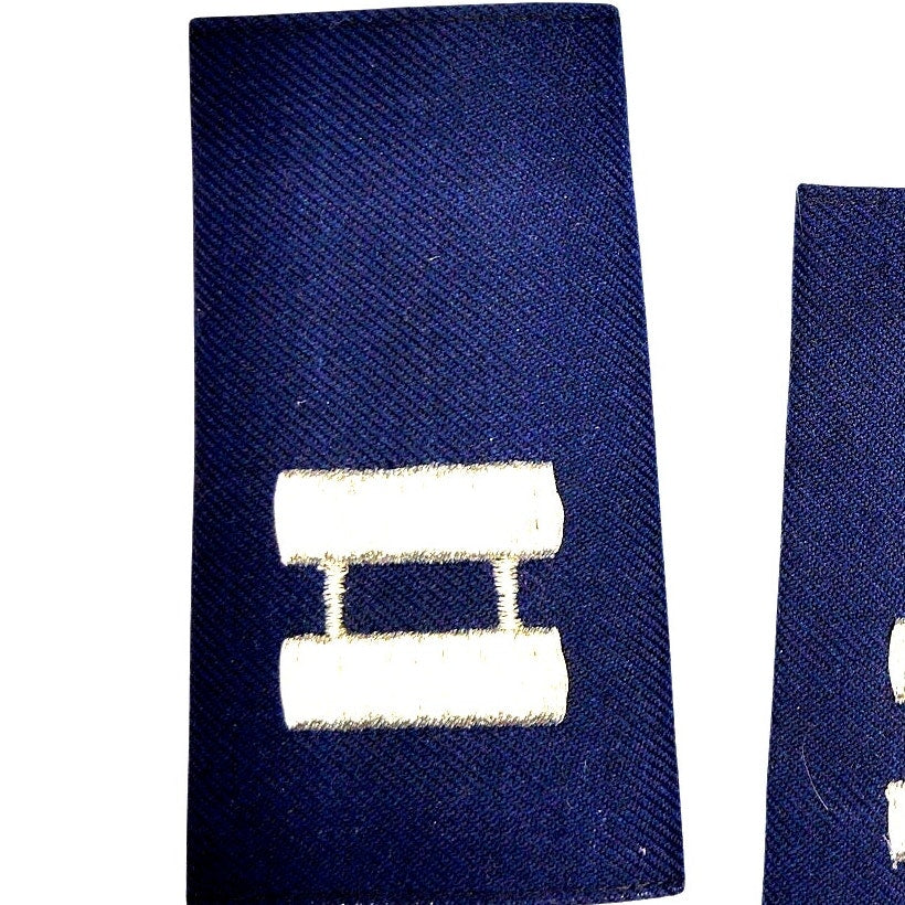 Vintage US Air Force Captain O‑3 Shoulder Mark Epaulets Female 3‑1/4" × 2" Pair