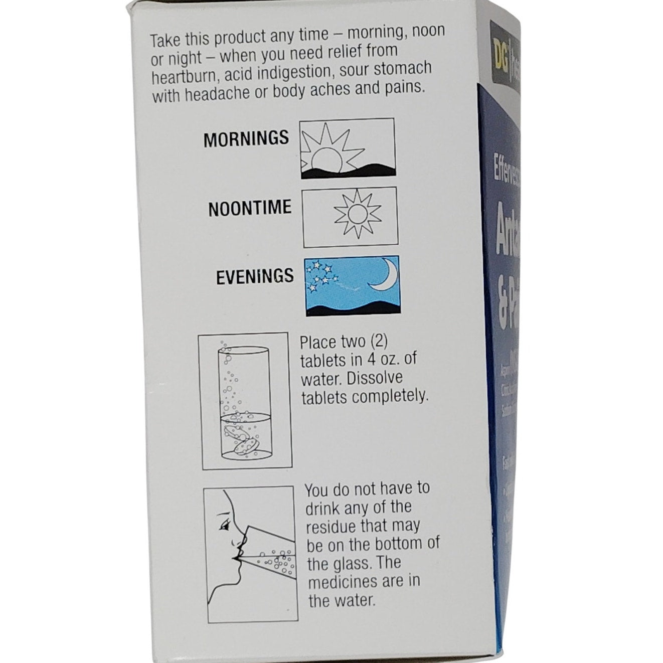 DG Health Antacid & Pain Relief – 36 Tablets – Original Flavor – Exp. 12/2025