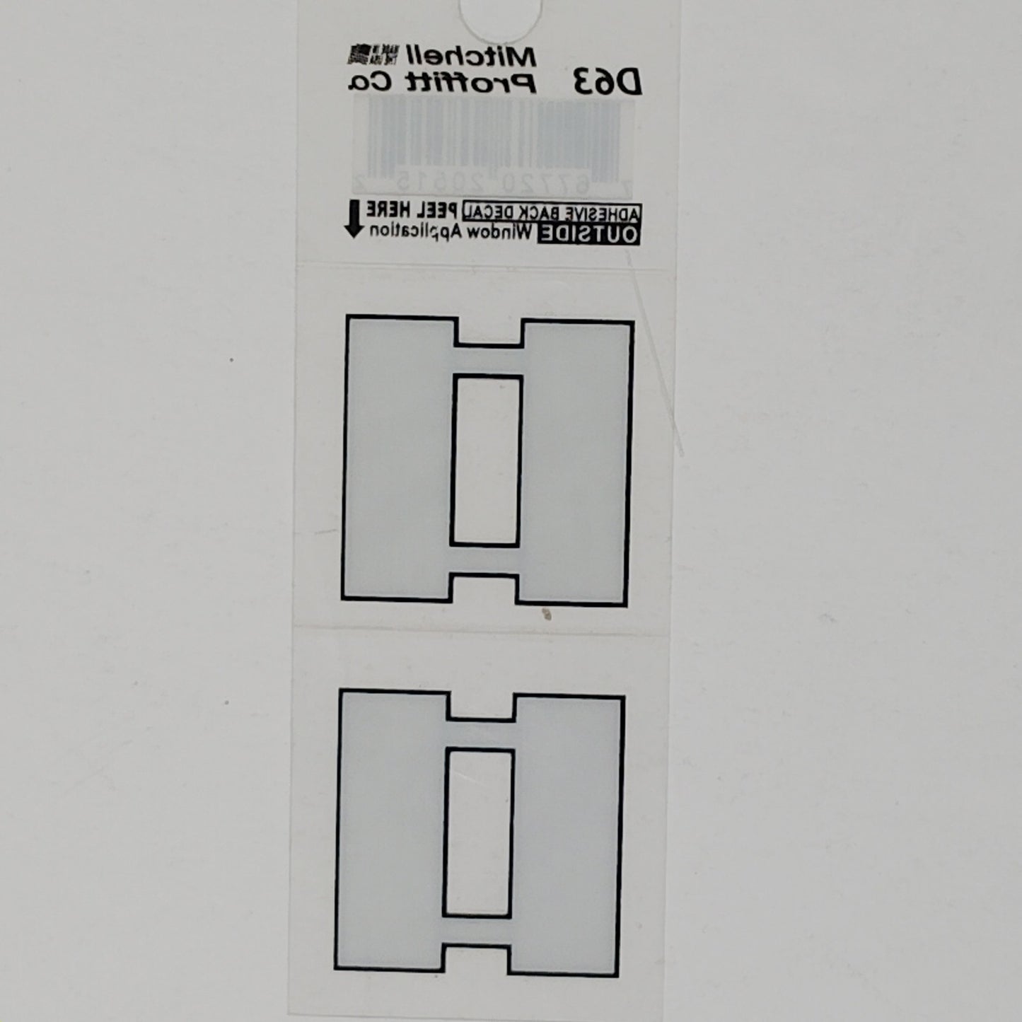Officer Rank O-3 Decal – Double Silver Bars 1" x 1.5" Each, Mylar Vinyl, 2-Pack