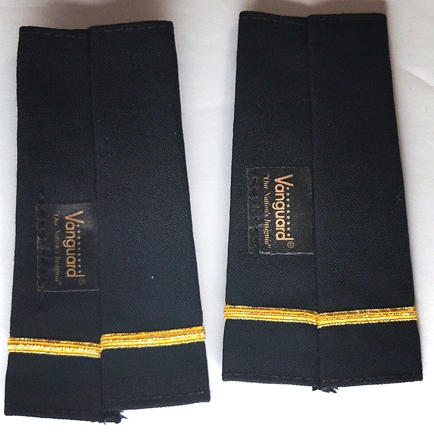 Vintage NROTC Marine Option Midshipman 1st Class Shoulder Boards 2‑1/4" × 4‑1/4"