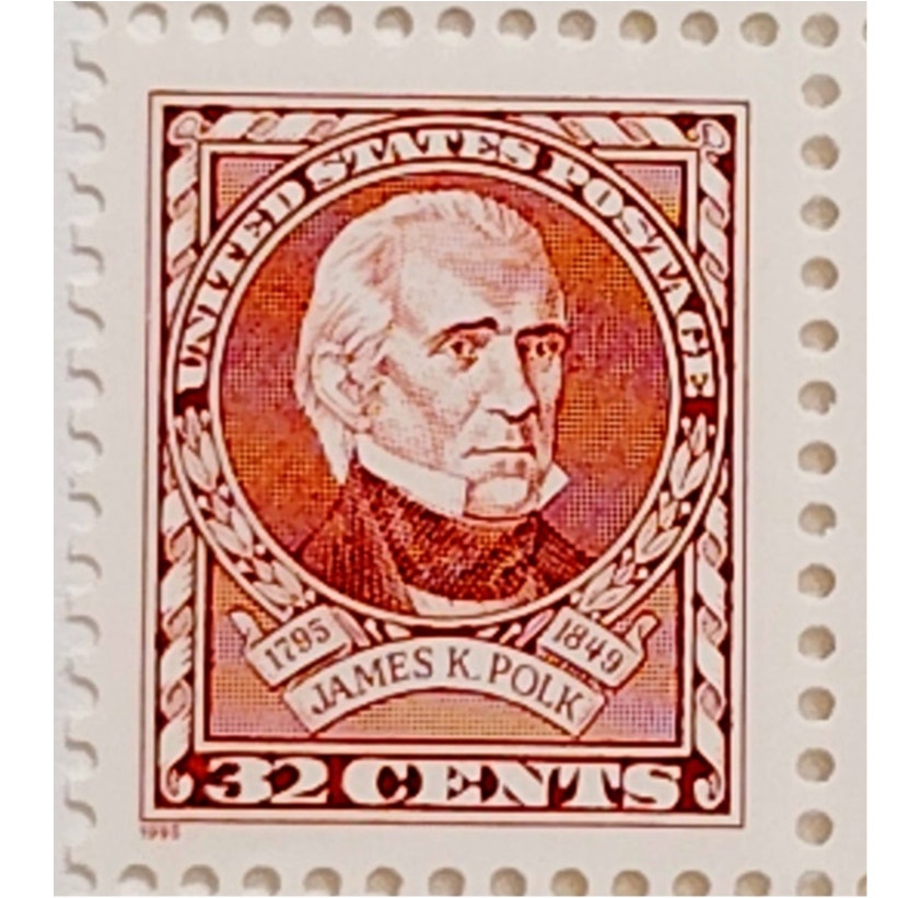Block of 10 – 1995 USA 32¢ James K. Polk MNH Scott 2587 Definitive