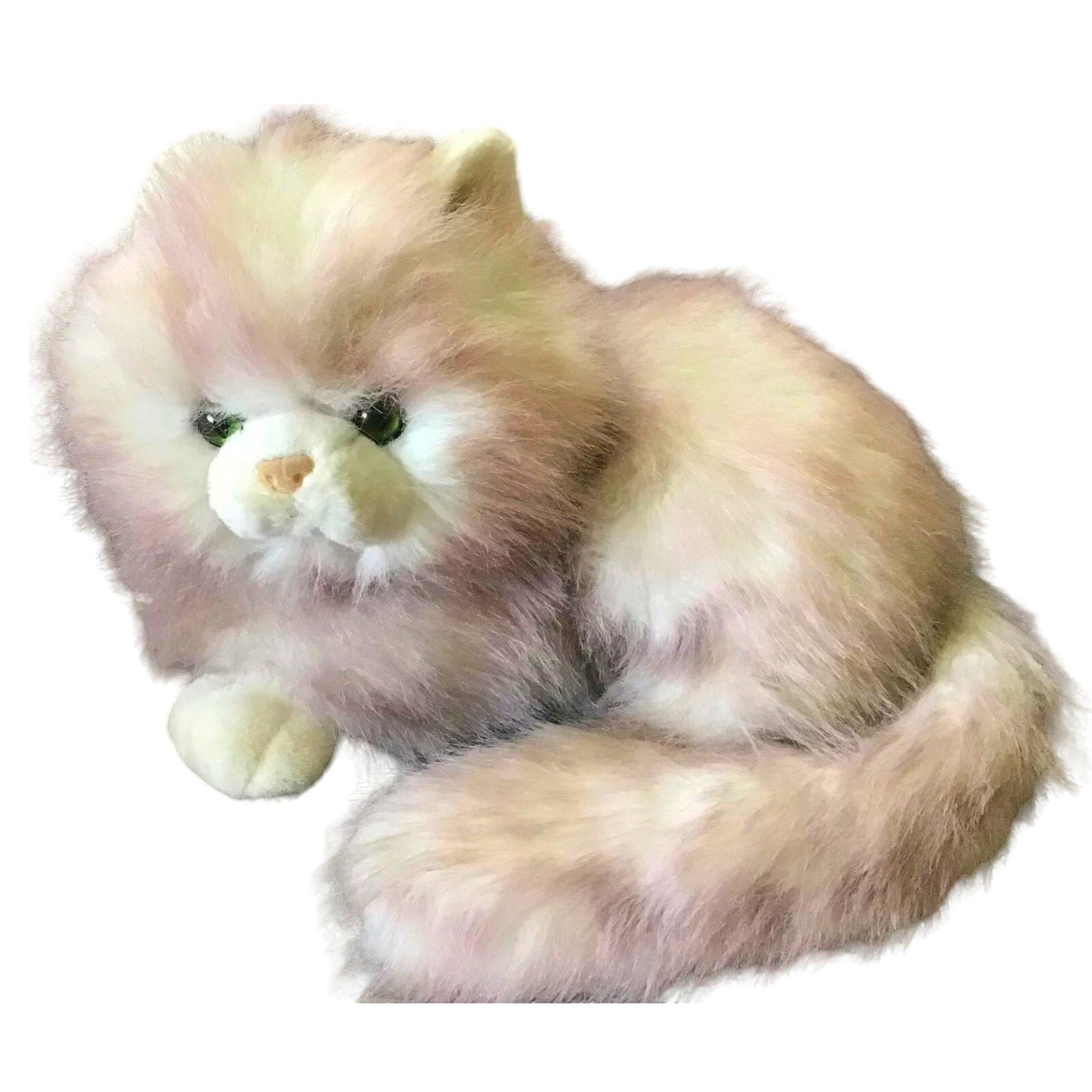 Rare VTG RUSS Berrie (UK) LTD. ENGLAND, NIKKI, 12"L X 7"H Plush Long-Haired Cat